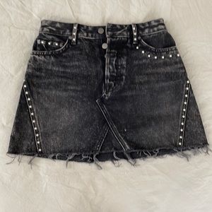GRLFRND Studded Denim Skirt